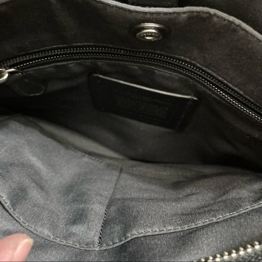 Coach black leather mens womens unisex messenger bag F54780 - Picture 7 of 10